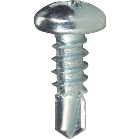 Teks Sheet Metal Screw, #8 x 1-1/12 in, Zinc Plated Steel Pan Head Phillips Drive, 300 PK 21360